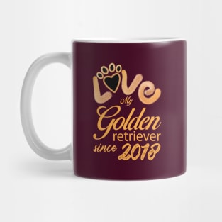 Love my Golden Retriever since 2018 Mug